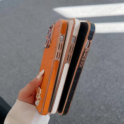 Fashion Diamond Logo Rose Gold iPhone etui