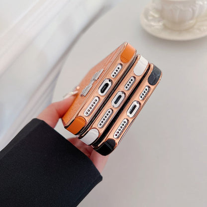 Klassisk diamantlogo i roseguld iPhone-etui