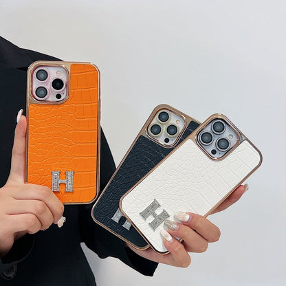 Klassisk diamantlogo i roseguld iPhone-etui
