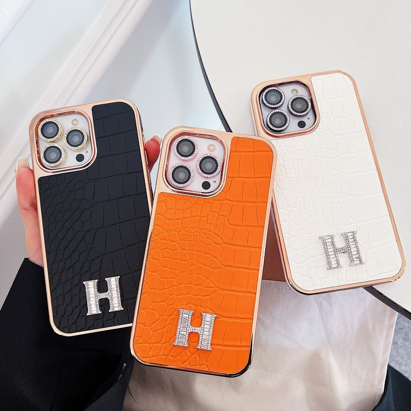 Klassisk diamantlogo i roseguld iPhone-etui