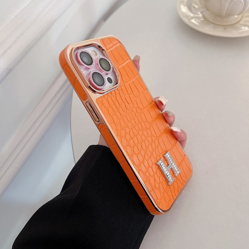 Klassisk diamantlogo i roseguld iPhone-etui