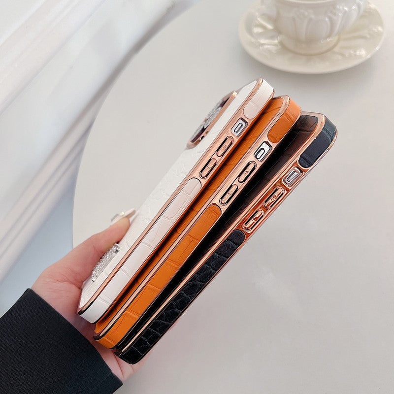 Klassisk diamantlogo i roseguld iPhone-etui
