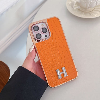 Klassisk diamantlogo i roseguld iPhone-etui