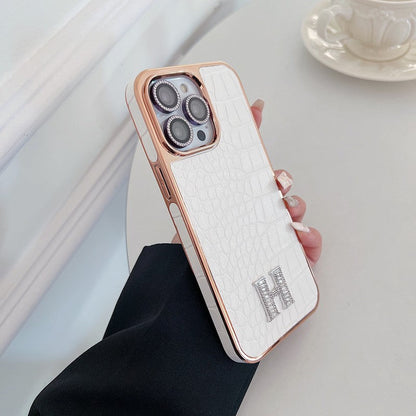 Klassisk diamantlogo i roseguld iPhone-etui