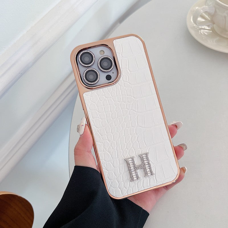 Klassisk diamantlogo i roseguld iPhone-etui