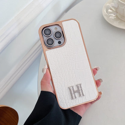 Klassisk diamantlogo i roseguld iPhone-etui