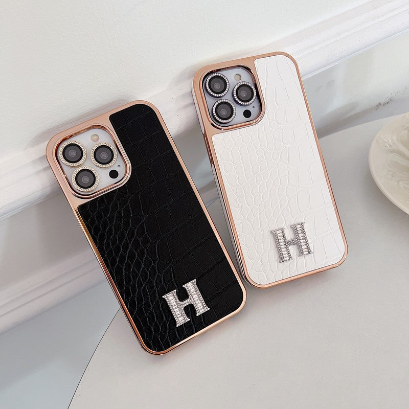 Klassisk diamantlogo i roseguld iPhone-etui