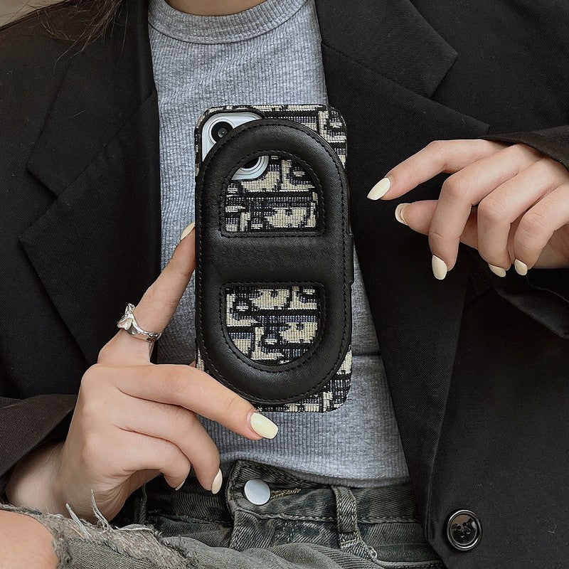 Custodia per iPhone con borsa per carte alla moda