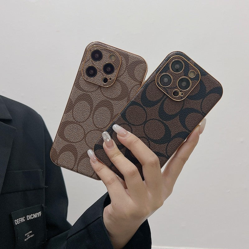 Custodia classica per iPhone in pelle