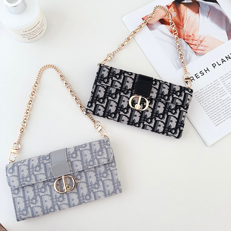Custodia per iPhone con catena e sciarpe alla moda