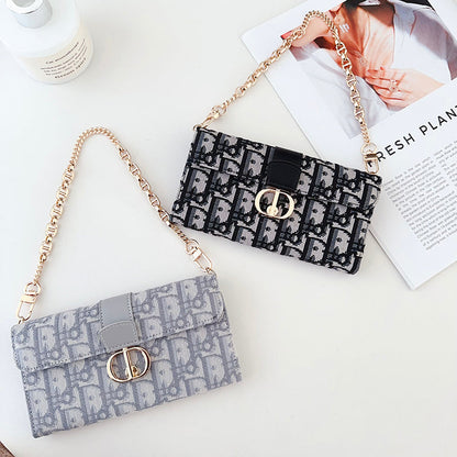Custodia per iPhone con catena e sciarpe alla moda