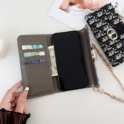 Custodia per iPhone con catena e sciarpe alla moda