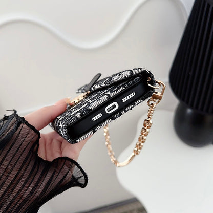 Custodia per iPhone con catena e sciarpe alla moda