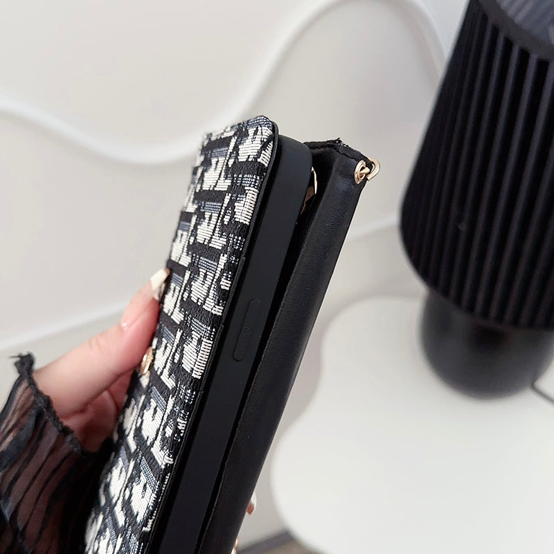 Custodia per iPhone con catena e sciarpe alla moda