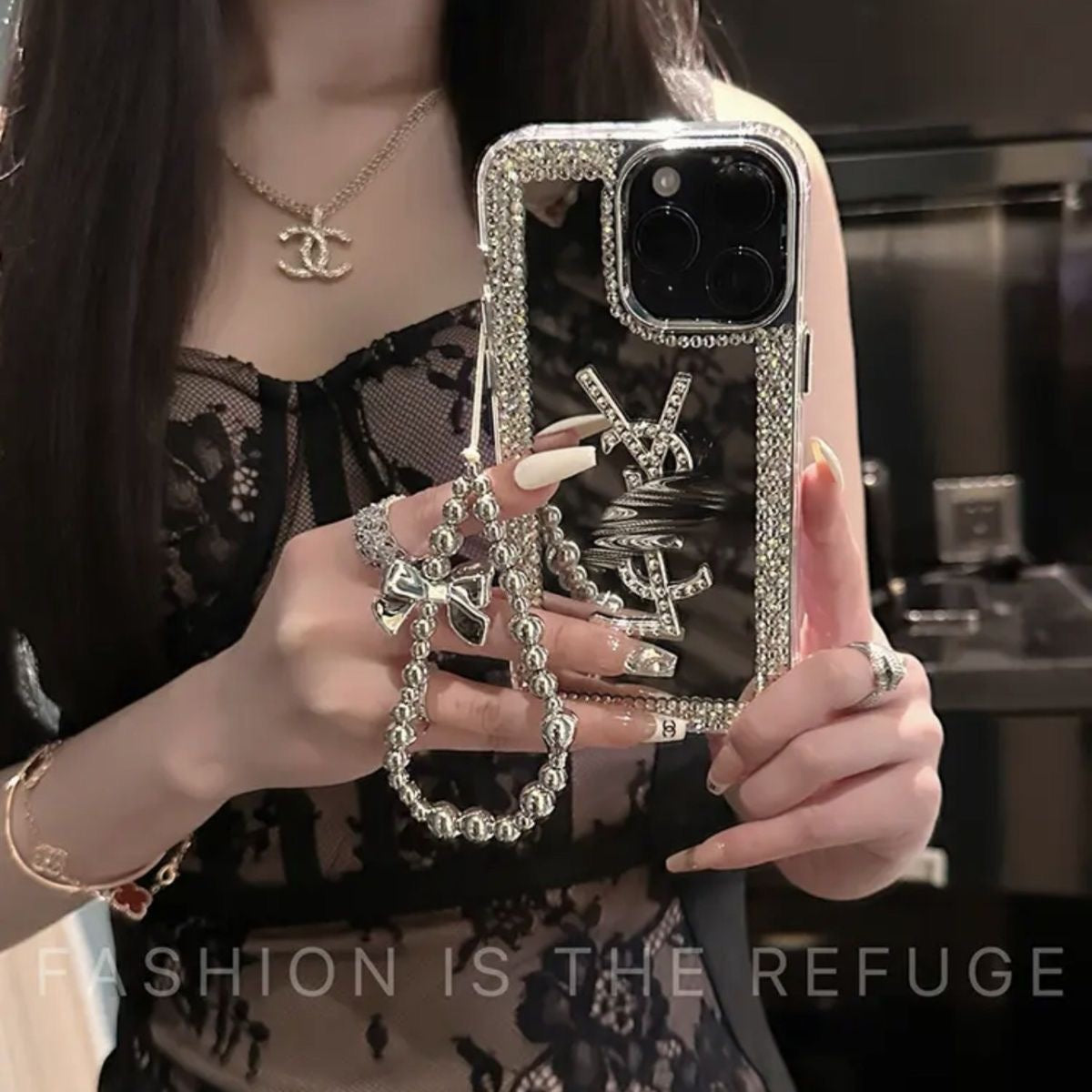 Glamorous Beauty Mirror iPhone-etui – Makeup & Stil på farten!