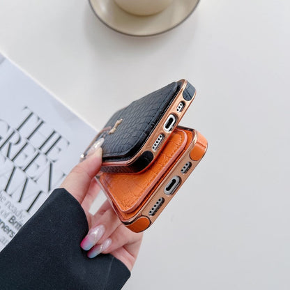H Rose guld læder cover til iPhone