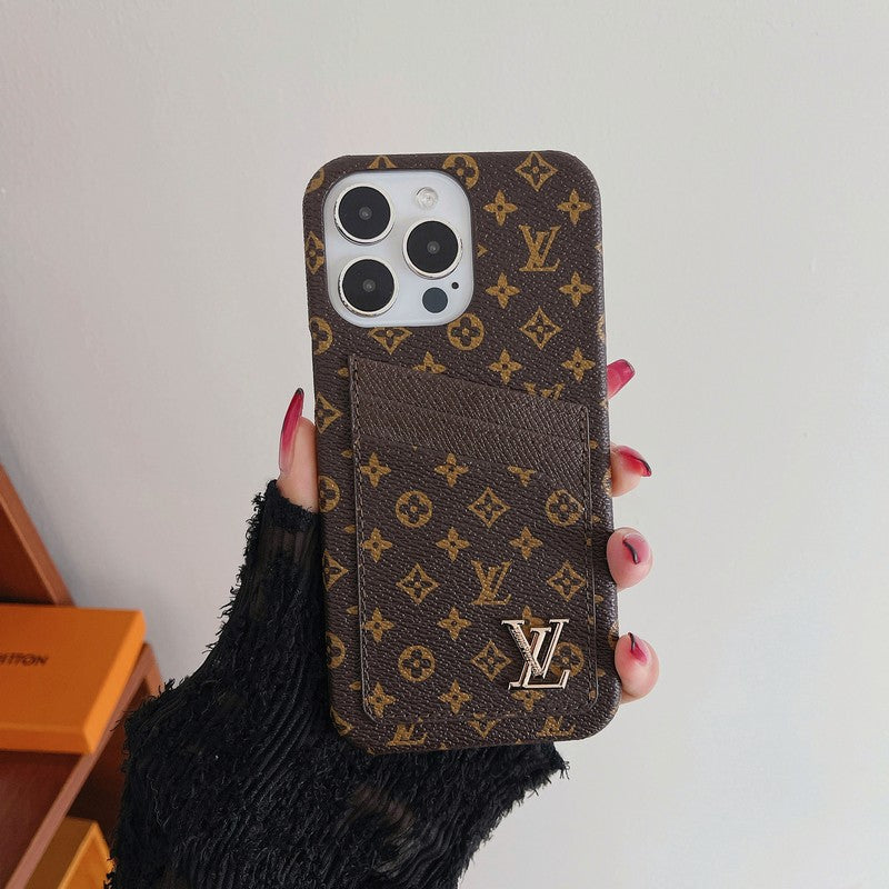 حافظة بطاقات فاخرة كلاسيكية لهاتف iPhone