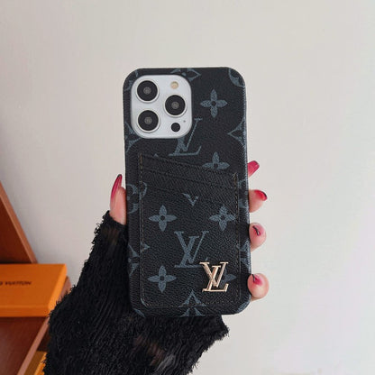 حافظة بطاقات فاخرة كلاسيكية لهاتف iPhone