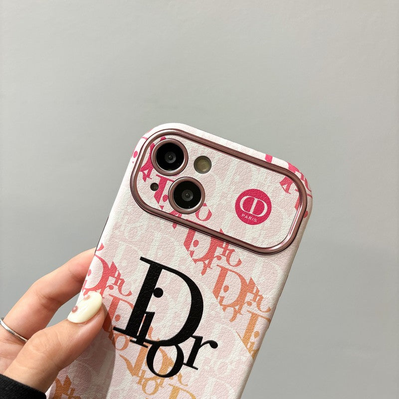 Fashion White & Brun farvet læder iPhone-cover
