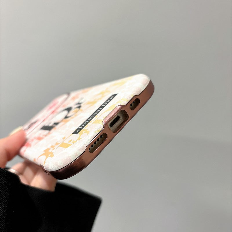 Fashion White & Brun farvet læder iPhone-cover