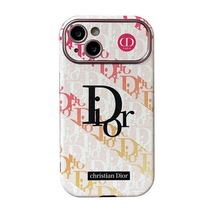 Fashion White & Brun farvet læder iPhone-cover
