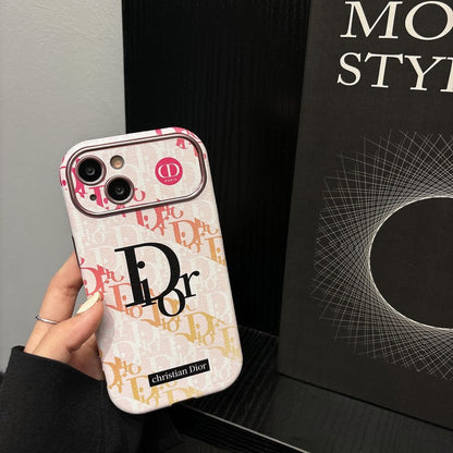 Fashion White & Brun farvet læder iPhone-cover