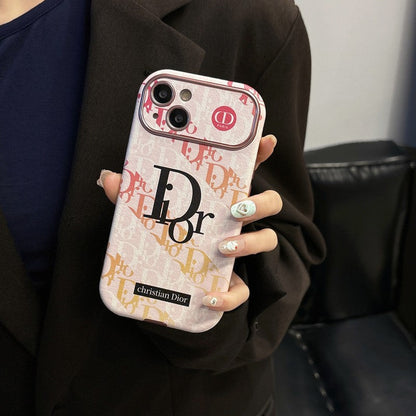 Fashion White & Brun farvet læder iPhone-cover