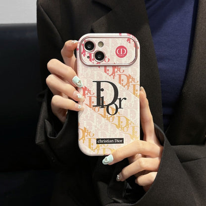 Fashion White & Brun farvet læder iPhone-cover