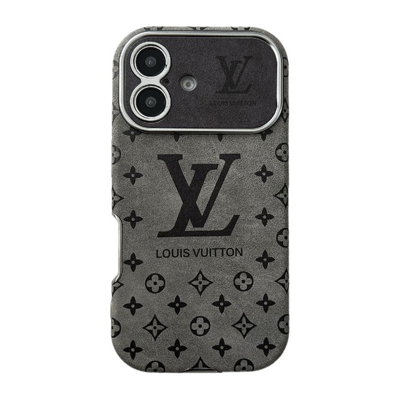 Luksus brun & Sort farvet læder-iPhone-cover