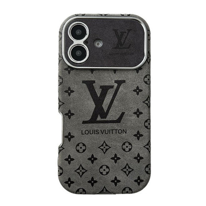 Luksus brun & Sort farvet læder-iPhone-cover