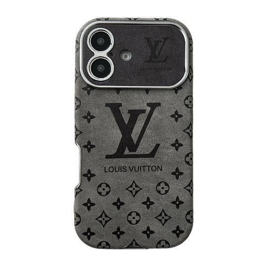 Custodia per iPhone in pelle di lusso marrone & nera