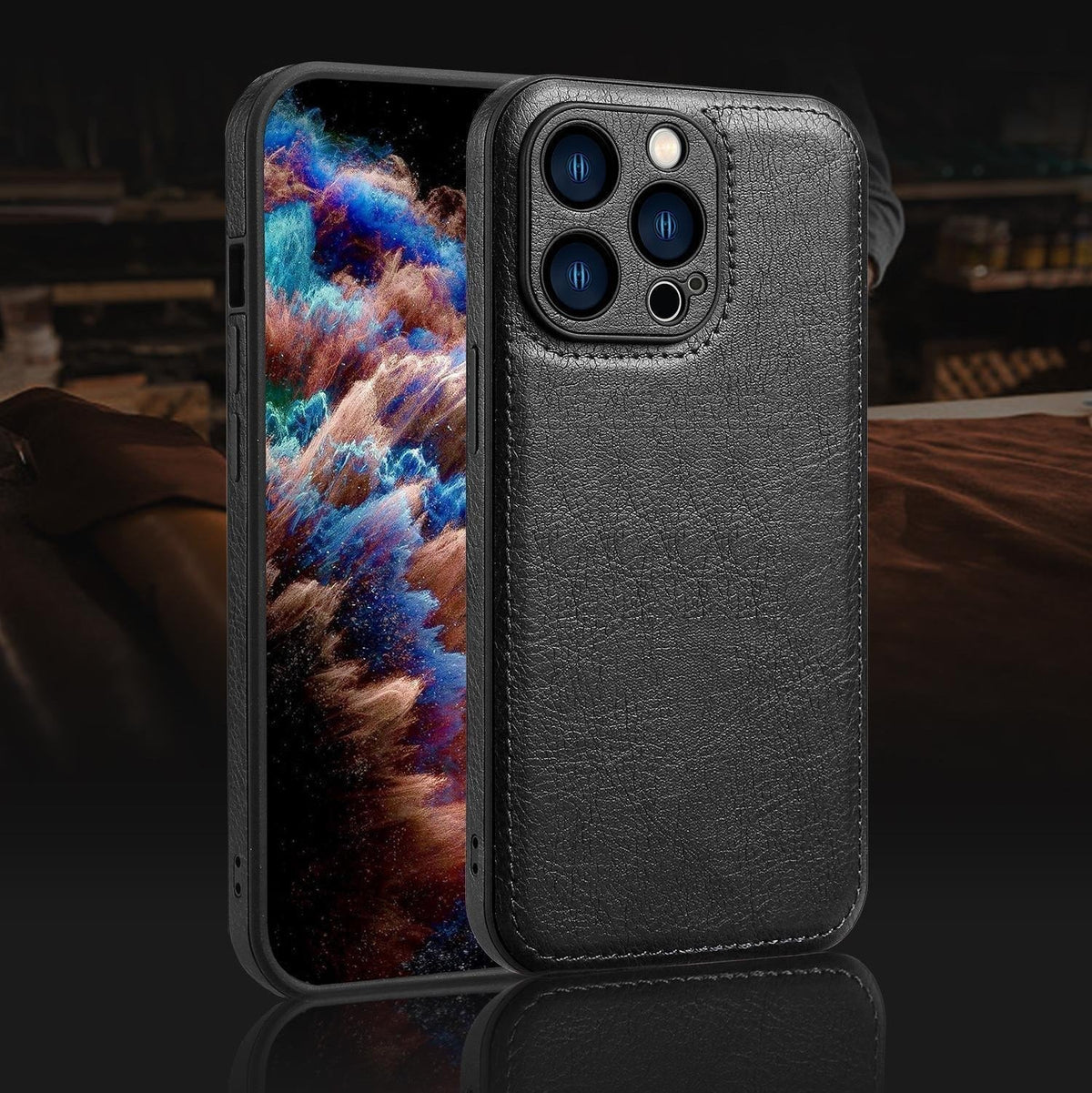 Premium vintage læder iPhone-etui – Soft Touch stødsikkert beskyttelsescover