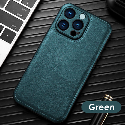 Premium vintage læder iPhone-etui – Soft Touch stødsikkert beskyttelsescover