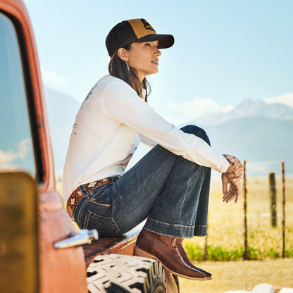 Cappellino da camionista Sunset marrone chiaro