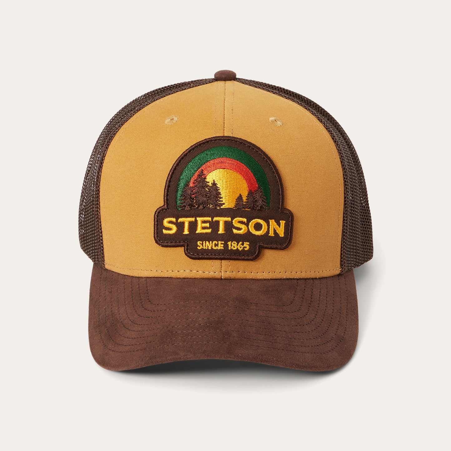 Cappellino da camionista Sunset marrone chiaro