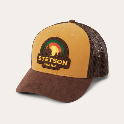 Cappellino da camionista Sunset marrone chiaro