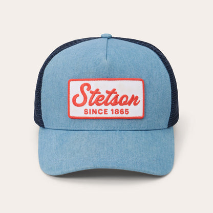 Trucker-Kappe mit 1865-Patch aus gewaschenem Denim