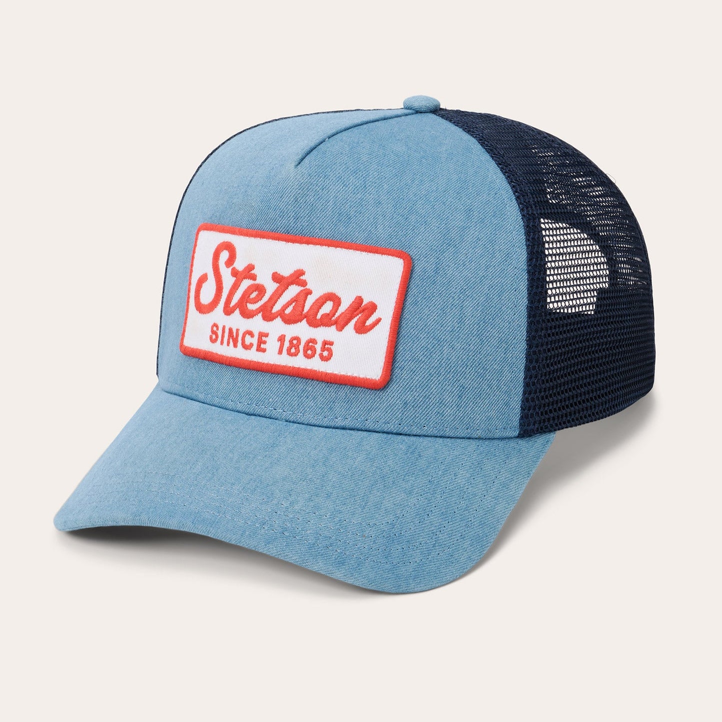 Trucker-Kappe mit 1865-Patch aus gewaschenem Denim