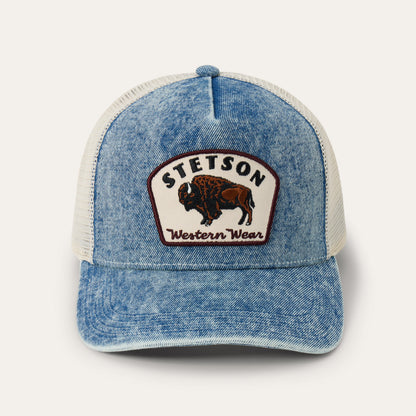 Cappello da camionista con toppa bisonte