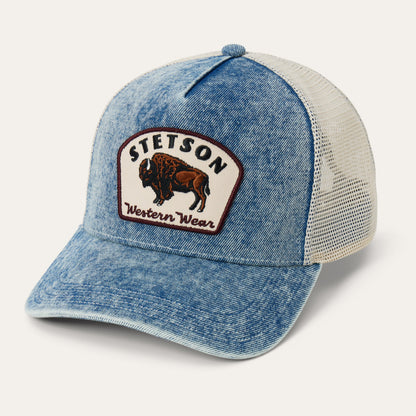 Cappello da camionista con toppa bisonte