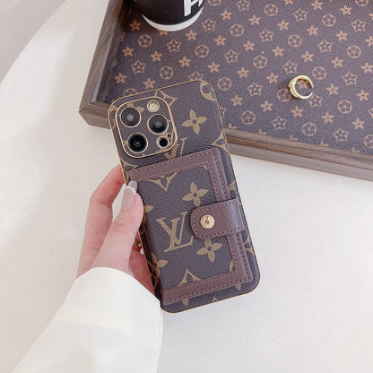 حقيبة بطاقات ملونة كلاسيكية فاخرة لهاتف iPhone