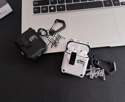 Logo Design  Rugged AirPods Case with Carabiner Clip