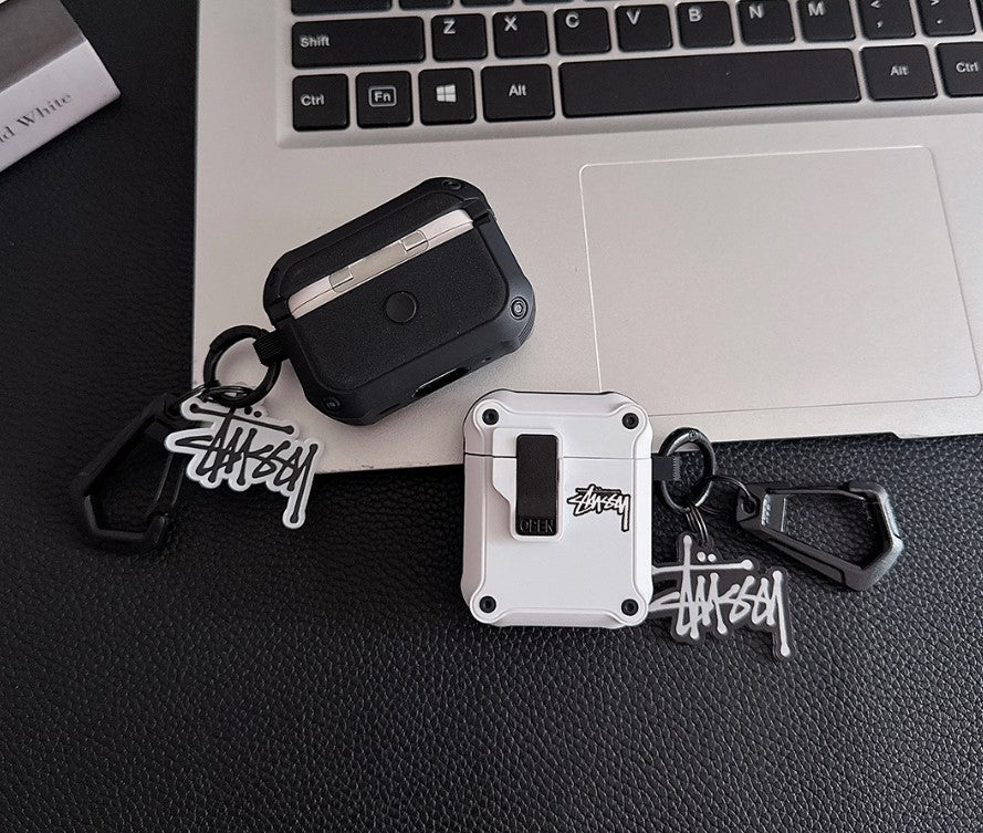 Logo Design  Rugged AirPods Case with Carabiner Clip