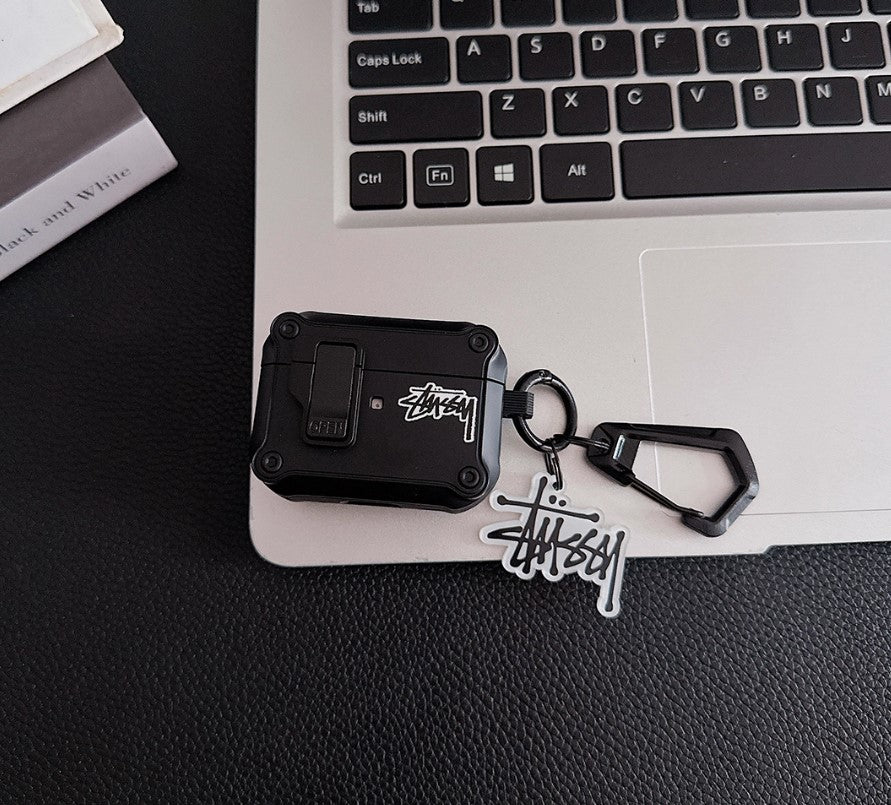 Logo Design  Rugged AirPods Case with Carabiner Clip