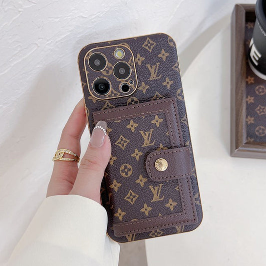 حقيبة بطاقات ملونة كلاسيكية فاخرة لهاتف iPhone