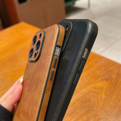 Premium vintage læder iPhone-etui – Soft Touch stødsikkert beskyttelsescover