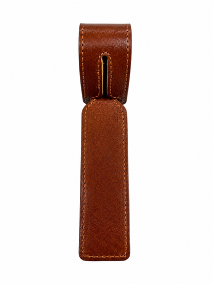 Handmade Brown Leather Luggage Tag
