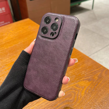 Premium vintage læder iPhone-etui – Soft Touch stødsikkert beskyttelsescover