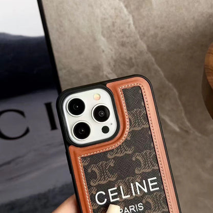 Černé pouzdro na iPhone s řemínkem Celine-SZ231124