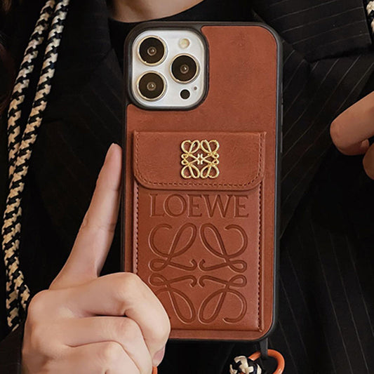 Custodia per iPhone in pelle con portacarte Loe